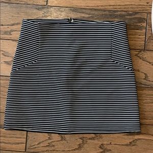 Topshop black and white striped skirt